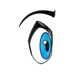 Wall Mural - cartoon eye expression emotion image vector illustration