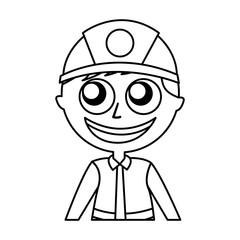 Wall Mural - man firefighter avatar character icon vector illustration design