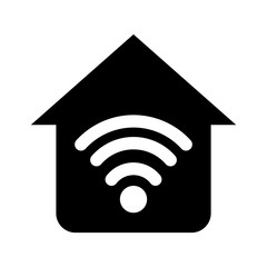Wall Mural - home wifi sign wireless network icon vector illustration graphic design