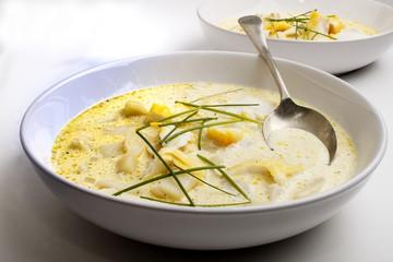 Wall Mural - cullen skink, a specialty from scotland in a deep plate