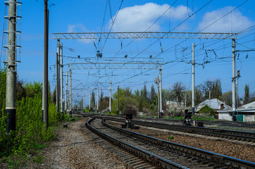 View on railroad track