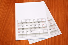 Clear White Sheets Of Monthly Calendar, Greetings Happy New Year The January 2018