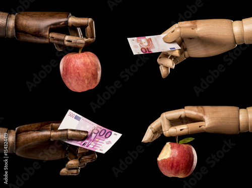 Fotografie, Obraz A apple bitten more expensive than an entire apple