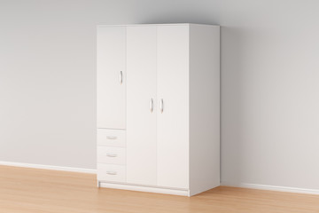 Canvas Print - Closed wardrobe isolated