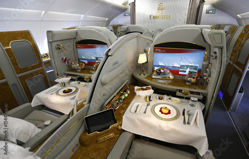 Two First Class Suites Are Pictured Inside An Airbus A380 Of