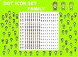 © hiyokoinu_house - 家族をモチーフにしたオールドゲーム風ドットキャラクターアイコン /８bitゲーム風キャラクターアイコンです /ベクターデータですがドット単位に分かれているので丸などにドットの形を変更可能です、ベクターデータなので色やサイズの変更が容易です。