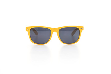 yellow sunglasses  on white background