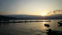 Sunset At The Tamsui River With View On Bali District