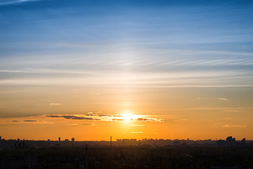 Canvas Print - Sunset in the big city