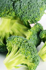 Wall Mural - Fresh broccoli close up a background