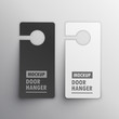 door hanger mockup design vector