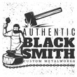 Monochrome Vintage Blacksmith Template
