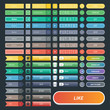 © partyvector - Colorful website web buttons design vector illustration glossy graphic label internet confirm template