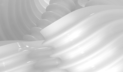 Papier Peint - White waves pattern