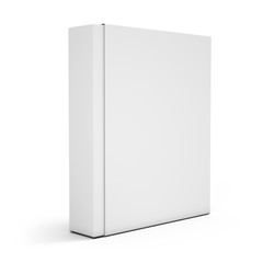 Wall Mural - Blank white box isolated over white background. 3d render