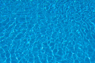  texture of blue water in the pool