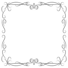 Vintage old frame. Border, divider for your design menu, website, sertificate and other documents