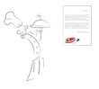 Silhouette illustration of a chef
