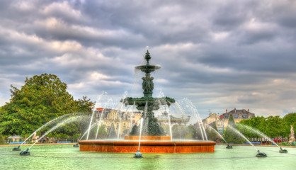 Poster - Fountain in Jardin du Mail of Angers - France