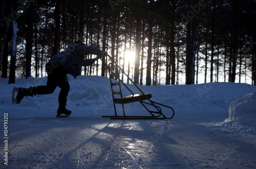A Boy Skates Through The Forest At Domaine De La Foret Perdu Or