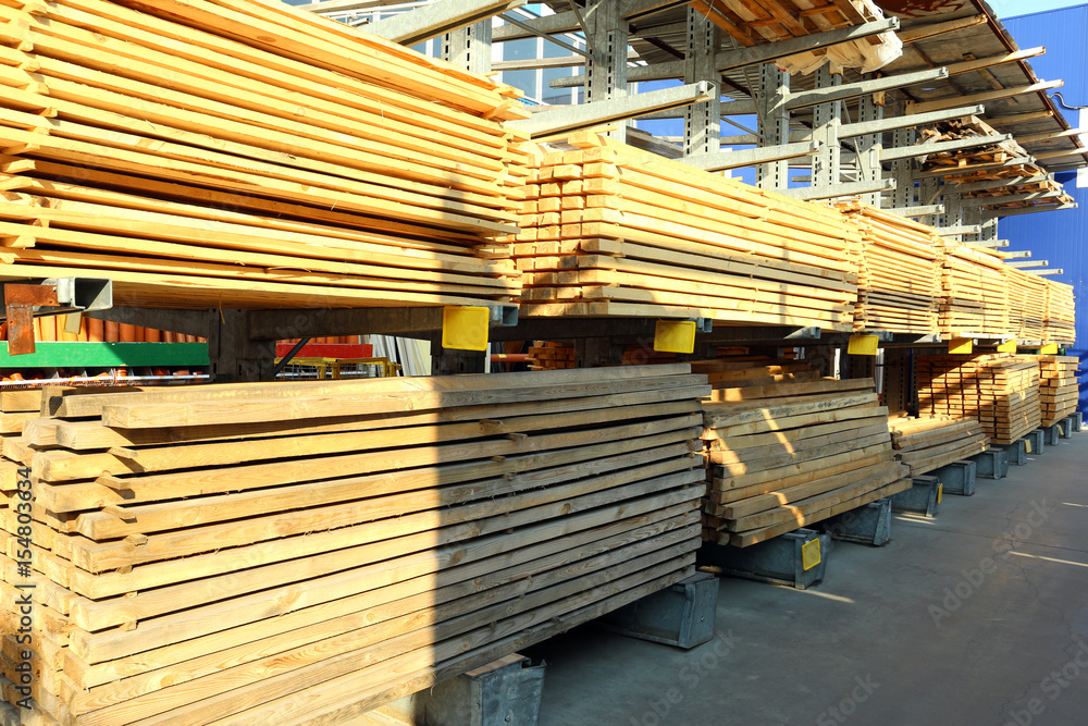 Building materials for wholesale distribution outdoors