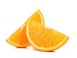 Leinwandbild Motiv Slice of Orange isolated the white background