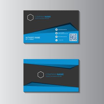 vector design formal blue modern business card