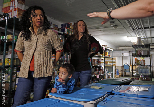 Mercedes Santos And Theresa Volpe Listen To Directions At A Food