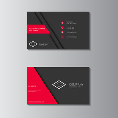 vector design formal red modern business card