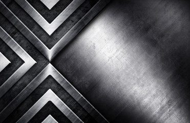 Poster - abstract metal template background