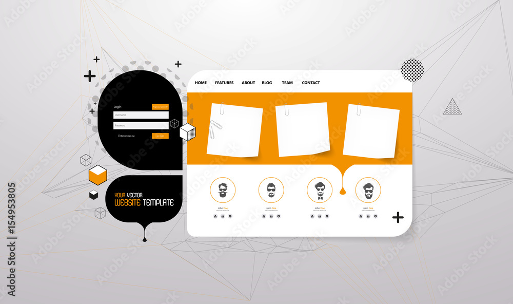 Abstract User Interface Vector Design. Stock Vector | Adobe Stock