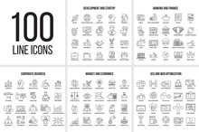 Vector Set Of Thin Line Icons