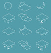 © Drobot Dean - Weather icons set over blue background