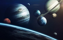 Planets Of Solar System. Elements Of This Image Furnished By NASA