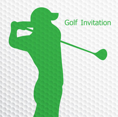 Wall Mural - Golf invitation flyer template graphic design