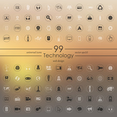 Wall Mural - Set of technology icons