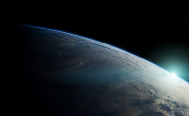 Leinwandbilder - Planet Earth in space 3D rendering elements of this image furnished by NASA