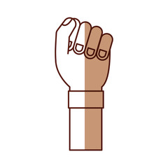 Poster - hand human fist icon vector illustration design