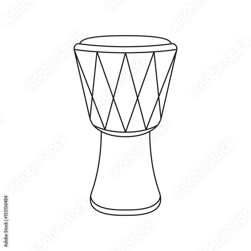 Djembe drum on white background Stock Vector Adobe Stock