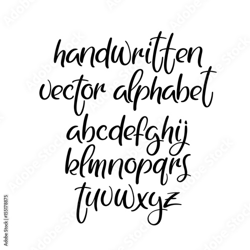 Handwritten Brush Font Brushpen Vector Alphabet Modern Calligraphy Abc Isolated Buy This Stock Vector And Explore Similar Vectors At Adobe Stock Adobe Stock