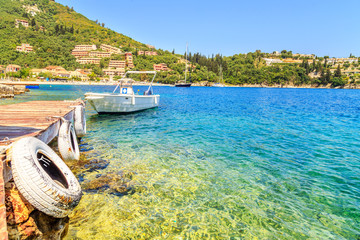 Sticker - View of a shore in Corfu, Greece