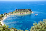 Fototapeta  - Kusadasi, bird island on the turkish coast of the mediterranean sea 