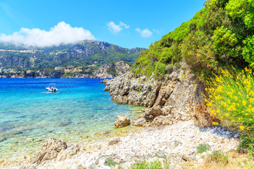 Wall Mural - A panorama of Porto Timoni beach in Corfu, Greece