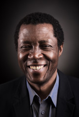 Handsome african black man studio portrait.