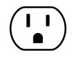 © martialred - NEMA 5-15 grounded power outlet / ac socket line art vector icon for apps and websites