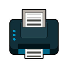 Sticker - printer printing icon image vector illustration design 