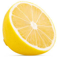 Wall Mural - Ripe lemon cut in half