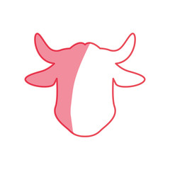 Poster - Milk cow head symbol icon vector illustration graphic design