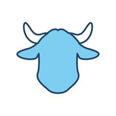 Poster - Milk cow head symbol icon vector illustration graphic design