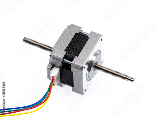 Fotografia, Obraz A linear stepper motor (actuator) creates translational motion with the simple o